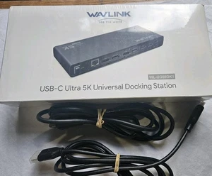 Wavlink WL-UG69DK1 Black USB-C Ultra 5K Universal Docking Station +5K HDMI Cable - Picture 1 of 7