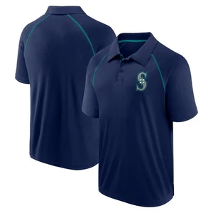 Polo raglán fuerte solo azul marino de los Seattle Mariners para hombre Fanatics - Imagen 1 de 3