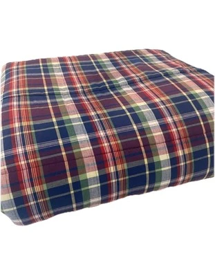 Ralph Lauren 2pc Set Garrison Madris Comforter Twin Blue Plaid+Pillowcase USA - Image 1 of 4