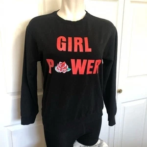 Boutique brand womens girl power long sleeve top size Large pullover stretch - Picture 1 of 3