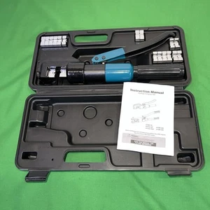 Handbetriebene hydraulische Crimpzange mit 3 Paar Matrizen - Bild 1 von 10