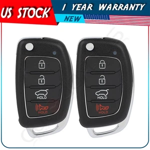 2 Remote Car Key Fob for Hyundai Santa 2013 2014 2015 2016 TQ8RKE-3F04 4 Buttons - Picture 1 of 6