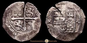 Felipe II 4 Reales (13,24 Gramm) (1589-1598) MEXIKO (F) CAL-509 MBC - Bild 1 von 3