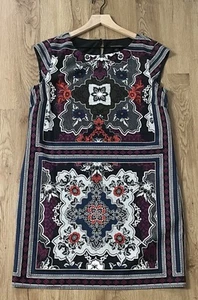 BANANA REPUBLIC Geometric Mandala Print Shift Dress Sz 12 Casual Office Career - Picture 1 of 11