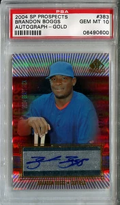 2004 SP Prospects BRANDON BOGGS Gold Auto RC #/10 Texas Rangers Gem Mint PSA 10 - Picture 1 of 1