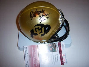 RASHAAN SALAAM COLORADO BUFFALOES HEISMAN 94 DECEASED JSA/COA SIGNED MINI HELMET - Picture 1 of 1