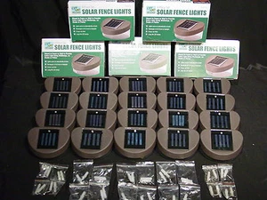 20 Solar Power Deck Fence Wall Patio Outdoor Path Dusk to Dawn Lights LED Lamps - Picture 1 of 1