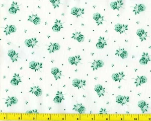 Grüne Rosen auf weiß Meterware CFLGRE02960 - Bild 1 von 1