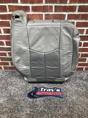 2003-2006 GMC Sierra Denali Passenger Side Seat OEM Backrest Leather Cover - Image 1 of 4