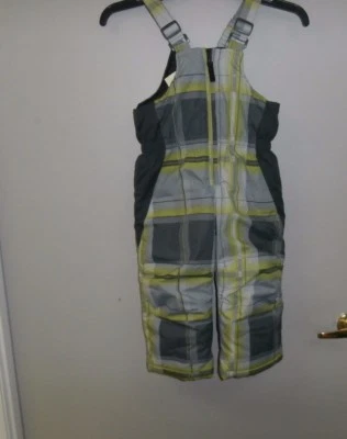 Boy's Youth  Zero Xposur Bib Ski Pants Plaid Gray/Green Size 3T NWOT!!! - Image 1 of 2