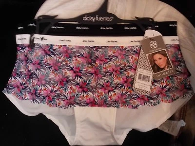 DAISY FUENTES ÍNTIMAS~2 PK BRAGAS DE NYLON~SÓLIDO Y BOYSHORT TRANSPARENTE DELANTERO~NUEVO CON ETIQUETAS~TALLA M Foto 1 de 4