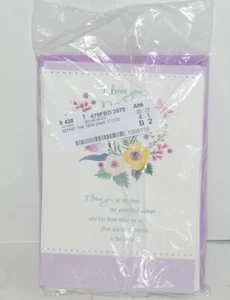 Hallmark I Love You Mama lila weiß Happy Birthday Karte 4er Set - Bild 1 von 10
