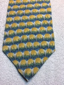 COCKTAIL COLLECTION MENS TIE 4 X 57 CHARDONNAY YELLOW GREEN AND BLUE - Picture 1 of 4