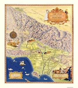 County Map - Los Angeles County California - Title Ins 1932 - 23 x 25.81 - Picture 1 of 20