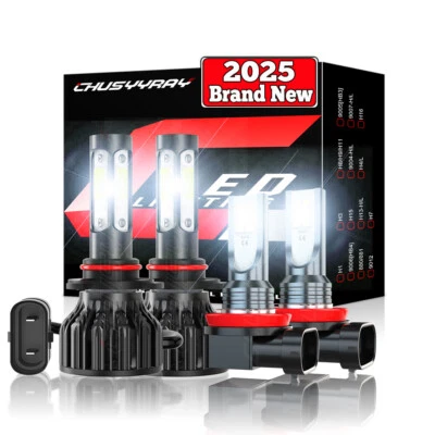 For 2011-2014 Chrysler 300 Led Headlight Hi/Lo+Fog light Combo Bulbs 4pcs white - Image 1 of 4