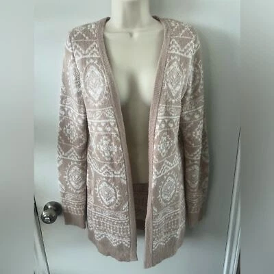 Cárdigan manga larga rosa rubor M Foto 1 de 4