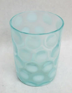 VINTAGE (c.1920) WHELLING WVa HOBNOB BLUE ART GLAS TASSE VON HOBBS GLASS COMPANY - Bild 1 von 3