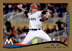 2014 Topps Update Tom Koehler #d /2014 Gold Parallel Insert PWE Marlins #293 - Picture 1 of 2