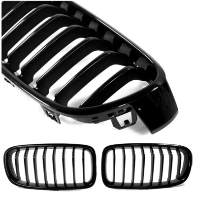 For 2014-2020 BMW 4 Series 428i 435i 440i Piano Black Front Kidney Grille Grill  - Image 1 of 3