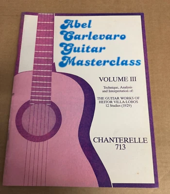 Abel Carlevaro Masterclass Vol. III Villa-Lobos 12 Studies - Image 1 of 2