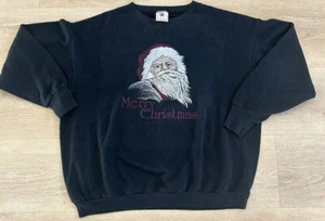 Vintage Santa Clause Merry Christmas Sweatshirt 2XL 1989 Holiday Delta - Picture 1 of 5