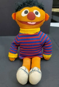 ORIGINAL Vintage 1970s Knickerbocker Sesame Street ~ Ernie Plush Doll 9" - Picture 1 of 8