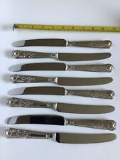 Kings design Sheffield Sovereign EPNS dinner knives x8 24.5cms made in Sheffield
