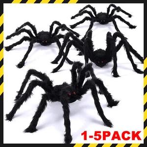 Oversize Halloween Spider Casa Infestata Prop Interno Esterno Spaventoso Decorazione Festa - Foto 1 di 39