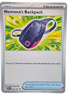 Nemonas Rucksack (083/091) – 2024 Uncommon Trainer Card Regular Print - Bild 1 von 2