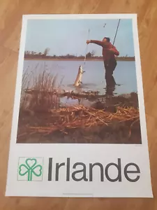 IRLANDA poster originale turismo anni '70 80 PESCA DI LUCCIO IRLANDA REPUBBLICA - Foto 1 di 6