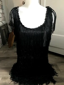 Flapper Dress Tassel Fringe Gatsby Women's Size M/L - Picture 1 of 4