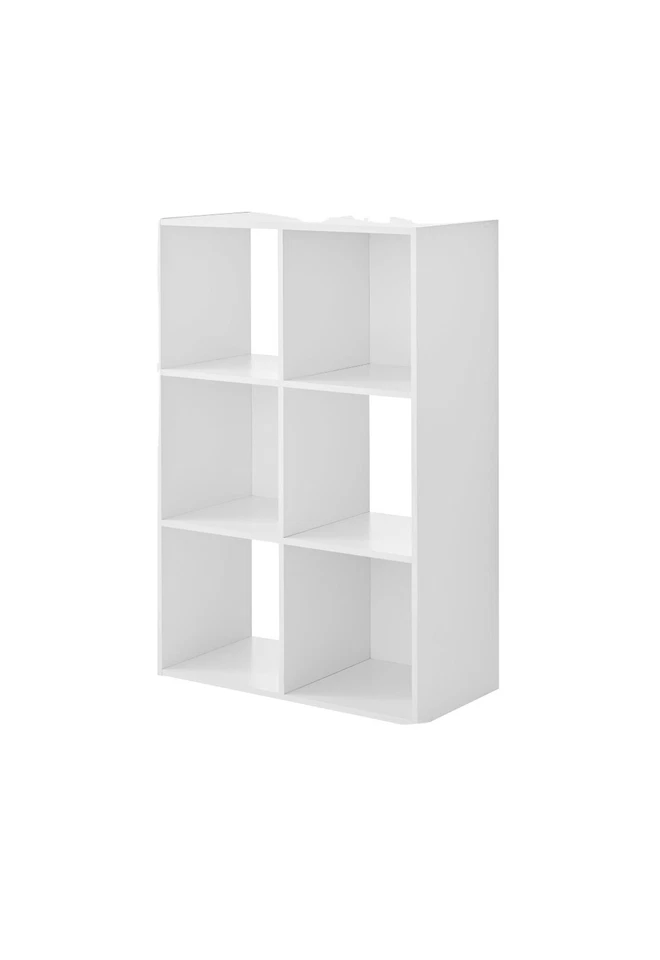 Органайзер для хранения Mainstays 6 кубов простая сборка, белый для демонстрации или хранения - Изображение 1 из 1