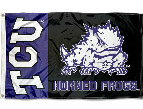 TCU HORNED FROGS FLAG MAN CAVE 3'X5'NEW.  usa seller!!! free shipping !!! Cover