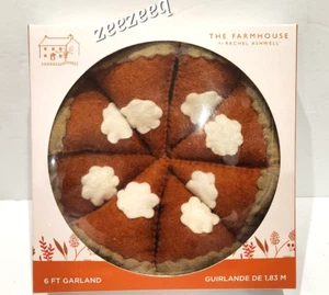 The Farmhouse Thanksgiving Pumpkin Pie Slices Wool Garland Decor 6FT NEW - Picture 1 of 4
