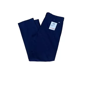 Dockers Comfort Maglia Chino Uomo 38x34 Vestibilità Dritta Blu Navy Flat Front Nuovo - Foto 1 di 14