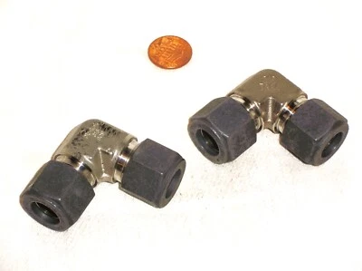 Lot of 2 Parker® 1/2 x 1/2 compression ELBOW UNION 316 Stainless Steel - Image 1 of 4