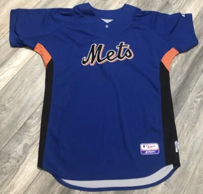 Винтажная мужская футболка Majestic New York Mets MLB 50 США синяя без рисунка выпущена командой - Изображение 1 из 4