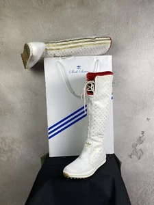 Adidas Arosa Rare VNTG Monogram Biker Wrestling Boxing High Boots Shoes US7 - Picture 1 of 21