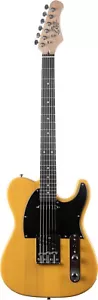 GUITARE ELECTRIQUE TYPE TELE VINTAGE BUTTERSCOTCH EKO TL300-BS - Foto 1 di 4