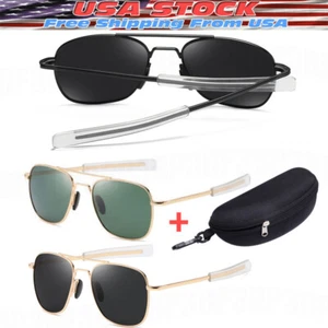 Aviator Sunglasses Premium Military Pilot Ultraviolet Mens Polarized Sunglasses - Picture 1 of 14
