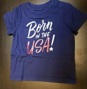 UNISEX KLEINKIND GYMBOREE MARINEBLAU GEBOREN IN DEN USA GRÖSSE 3-6 MONATE T-SHIRT NEU MIT ETIKETT - Bild 1 von 12
