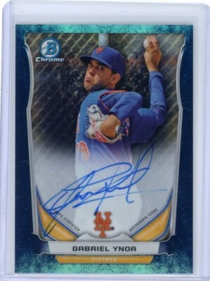 Gabriel Ynoa 2014 Bowman Chrome Auto 50/99 Mets - Image 1 of 2