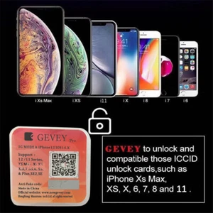 1Pc Gevey PRO Unlocking Card Sticker For iphone 6s-7-8-X-XSM-11-13PM _yi - Zdjęcie 1 z 6