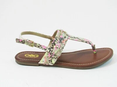 Sandália Tanga GBG Los Angeles Leedia (Feminina) - Natural/Multicolorida - 9 M; 40 UE - Imagem 1 de 4
