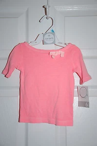NWT Carter's pretty 3/4sleeve cotton pink top 6mon - Picture 1 of 1