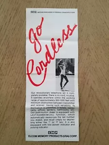 SELTEN 1980 EMP Elcom Memory Products kabellos rotierendes Touch Telefon Flyer 2000 3000 - Bild 1 von 6