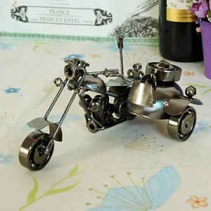 Retro Collectible Tricycle Motorbike Sculpture Motorcycle Model Scrap Metal Art - Picture 1 of 24