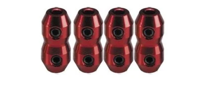 KPUK Kart Red Annodised Cable Clamps for Throttle & Brake Cable Pack of 4 Kart Parts