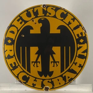 Deutsche Reichsbahn Enamel Sign - Ø 50cm (19.7") - Retro Vintage Porcelain... - Picture 1 of 15