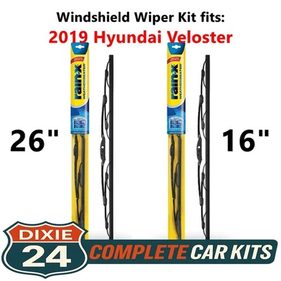 Rain-X Weatherbeater Wiper Kit fits: 2019 Hyundai Veloster (26" & 16") Foto 1 de 4